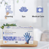 McKesson Confiderm 3.5C Exam Glove X-Small NonSterile Nitrile Standard Cuff Length Textured Fingertips Blue Chemo Tested, 14-6972C, Box of 200
