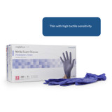 McKesson Confiderm 3.0 Exam Glove Small NonSterile Nitrile Standard Cuff Length Textured Fingertips Blue Chemo Tested / Fentanyl Tested, 14-6N32, Case of 10