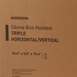 McKesson Glove Box Holder Horizontal or Vertical Mounted 3-Box Capacity Clear 3-1/8 X 10-1/4 X 15-1/4 Inch Plastic, 16-6530, Case of 4