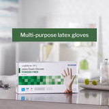 McKesson Confiderm Exam Glove Large NonSterile Latex Standard Cuff Length Smooth Ivory Not Rated, 14-318, Case of 1000