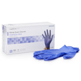 McKesson Confiderm 3.0 Exam Glove X-Large NonSterile Nitrile Standard Cuff Length Textured Fingertips Blue Chemo Tested / Fentanyl Tested, 14-6N38, Box of 1