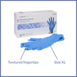 McKesson Confiderm 3.0 Exam Glove X-Large NonSterile Nitrile Standard Cuff Length Textured Fingertips Blue Chemo Tested / Fentanyl Tested, 14-6N38, Box of 1