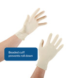 McKesson Confiderm Exam Glove Medium NonSterile Latex Standard Cuff Length Smooth Ivory Not Rated, 14-316, Case of 1000