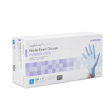 McKesson Confiderm 6.5CX Exam Glove Large NonSterile Nitrile Extended Cuff Length Textured Fingertips Blue Chemo Tested, 14-678C, Box of 100