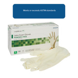 McKesson Confiderm Exam Glove Medium NonSterile Latex Standard Cuff Length Fully Textured Ivory Not Rated, 14-1382, Case of 1000