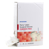 McKesson Perry Performance Plus Surgical Glove Size 6 Sterile Latex Standard Cuff Length Smooth Cream Chemo Tested, 20-1060N, Box of 50