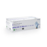 McKesson Confiderm 6.5CX Exam Glove Medium NonSterile Nitrile Extended Cuff Length Textured Fingertips Blue Chemo Tested, 14-676C, Case of 1000