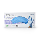 McKesson Confiderm 6.5CX Exam Glove Medium NonSterile Nitrile Extended Cuff Length Textured Fingertips Blue Chemo Tested, 14-676C, Case of 1000