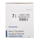 McKesson Perry Performance Plus Surgical Glove Size 7.5 Sterile Polyisoprene Standard Cuff Length Smooth Green Chemo Tested, 20-2075N, Box of 50