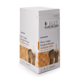 McKesson Perry Surgical Glove Size 6.5 Sterile Latex Standard Cuff Length Smooth Brown Not Chemo Approved, 20-1365N, Box of 50