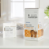 McKesson Perry Surgical Glove Size 6 Sterile Latex Standard Cuff Length Smooth Brown Not Chemo Approved, 20-1360N, Box of 50