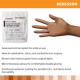 McKesson Perry Surgical Glove Size 6 Sterile Latex Standard Cuff Length Smooth Brown Not Chemo Approved, 20-1360N, Box of 50