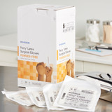 McKesson Perry Surgical Glove Size 6.5 Sterile Latex Standard Cuff Length Smooth Brown Not Chemo Approved, 20-1365N, Case of 200