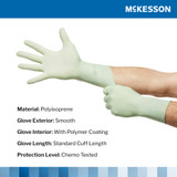 McKesson Perry Performance Plus Surgical Glove Size 9 Sterile Polyisoprene Standard Cuff Length Smooth Green Chemo Tested, 20-2090N, Box of 50