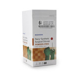 McKesson Perry Performance Plus Surgical Glove Size 6.5 Sterile Polychloroprene Standard Cuff Length Smooth Dark Green Chemo Tested, 20-2565N, Case of 200