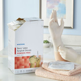 McKesson Perry Surgical Glove Size 5.5 Sterile Latex Standard Cuff Length Smooth Cream Not Chemo Approved, 20-1055N, Box of 50