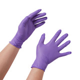 Purple Nitrile Exam Glove Large NonSterile Nitrile Standard Cuff Length Textured Fingertips Purple Chemo Tested, 55083, Box of 100