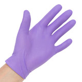 Purple Nitrile-Xtra Exam Glove Large Sterile Pair Nitrile Extended Cuff Length Textured Fingertips Purple Chemo Tested, 14262, Box of 50