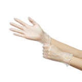 Trilon Exam Glove Small NonSterile Vinyl Standard Cuff Length Smooth Clear Not Rated WITH PROP. 65 WARNING, 25-92, Case of 1000