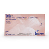 Trilon Exam Glove Small NonSterile Vinyl Standard Cuff Length Smooth Clear Not Rated WITH PROP. 65 WARNING, 25-92, Case of 1000