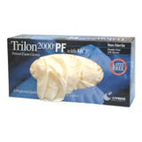 Trilon 2000 PF with MC3 Exam Glove Medium NonSterile Stretch Vinyl Standard Cuff Length Smooth Ivory Not Rated WITH PROP. 65 WARNING, 25-950, Case of 1000