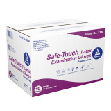 Exam Glove Safe-Touch NonSterile Ivory Powder Free Latex Ambidextrous Fully Textured Not Chemo Approved Large 2338 Box/100 2338 DYNAREX CORP. 540350_BX