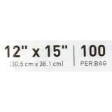 Reclosable Bag McKesson 12 x 15 Inch Polyethylene Clear Zipper Closure 4584 Box of 1 4584 McKesson 854576_BX