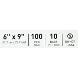 Reclosable Bag McKesson 6 x 9 Inch Polyethylene Clear Zipper Closure 4580 Pack of 1 4580 McKesson 911643_PK