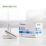 McKesson Alkaline Battery AAA Cell 1.5V Disposable 24 Pack, 4856, Pack of 1