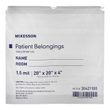 Patient Belongings Bag McKesson 4 x 20 x 20 Inch Polyethylene Drawstring Closure White 30421100 Case of 250 30421100 McKesson 447753_CS Patient Belongings Bag McKesson 4 x 20 x 20 Inch Polyethylene Drawstring Closure White 30421100 Case of 250 30421100 McKesson 447753_CS