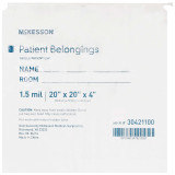 Patient Belongings Bag McKesson 4 x 20 x 20 Inch Polyethylene Drawstring Closure White 30421100 Case of 250 30421100 McKesson 447753_CS Patient Belongings Bag McKesson 4 x 20 x 20 Inch Polyethylene Drawstring Closure White 30421100 Case of 250 30421100 McKesson 447753_CS