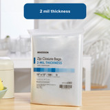 McKesson Reclosable Bag 10 X 13 Inch Polyethylene Clear Zipper Closure, 4583, Case of 10