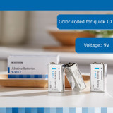 McKesson Alkaline Battery 9V Cell 9V Disposable 10 Pack, 4854, Pack of 1