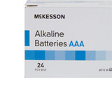 McKesson Alkaline Battery AAA Cell 1.5V Disposable 24 Pack, 4856, Case of 600