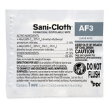 Sani-Cloth AF3 Surface Disinfectant Cleaner Premoistened Germicidal Manual Pull Wipe 50 Count Individual Packet Unscented NonSterile, H59200, Box of 50