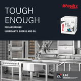 WypAll PowerClean L40 Multipurpose Task Wipe Light Duty 56 Count Poly Pack 12 X 12-1/2 Inch NonSterile Disposable, 05701, Case of 1008