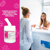 CaviWipes Surface Disinfectant Premoistened Alcohol Based Manual Pull Wipe 160 Count Canister Alcohol Scent NonSterile, 13-1100, Pack of 1