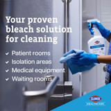 Clorox Healthcare Bleach Germicidal Surface Disinfectant Cleaner Trigger Spray Liquid 32 oz. Bottle Fruity Floral Bleach Scent NonSterile, 68970, Pack of 1