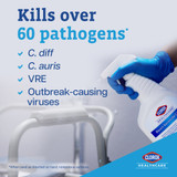 Clorox Healthcare Bleach Germicidal Surface Disinfectant Cleaner Trigger Spray Liquid 32 oz. Bottle Fruity Floral Bleach Scent NonSterile, 68970, Case of 6