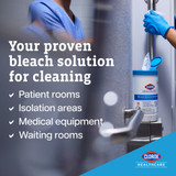Clorox Healthcare Surface Disinfectant Cleaner Premoistened Bleach Germicidal Manual Pull Wipe 70 Count Canister Chlorine Scent NonSterile, 35309, Carton of 1