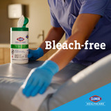 Clorox Healthcare Surface Disinfectant Cleaner Premoistened Hydrogen Peroxide Based Manual Pull Wipe 155 Count Canister Unscented NonSterile, 30825, Case of 6