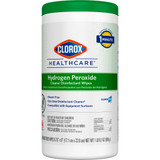 Clorox Healthcare Surface Disinfectant Cleaner Premoistened Hydrogen Peroxide Based Manual Pull Wipe 95 Count Canister Unscented NonSterile, 30824, Carton of 1