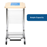 McKesson Hamper Stand Soiled Linen Rectangular Opening 30 to 33 gal. Capacity Foot Pedal Self-Closing Lid, 03-159100, Pack of 1