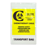 LK Hazardous Drug Bag Biohazard Symbol / Chemotherapy Drug / Transport Bag Clear / Yellow 12 X 15 Inch, F41215CTB, Box of 1