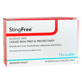 StingFree Alcohol-Free Liquid Skin Prep & Shield Skin Barrier Wipe Hexamethyldisiloxane / Decamethylcyclopentasiloxane Individual Packet NonSterile, 00237, Pack of 1