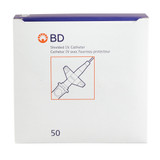 Insyte Autoguard Peripheral IV Catheter 24 Gauge 3/4 Inch BD Vialon Winged Hub Non Blood Control Push Button Safety, 381512, Pack of 1