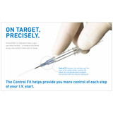 Protectiv Plus Peripheral IV Catheter 22 Gauge 1 Inch Polyurethane Straight Hub Non Blood Control Sliding Safety, 306001, Pack of 1