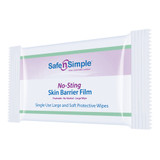 Safe N Simple No-Sting Skin Barrier Wipe 60% / 20% Strength Purified Water / Polyvinylpyrrolidone / Glycerin / Propylene Glycol Individual Packet Large NonSterile, SNS00807, Case of 600