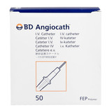 Angiocath Peripheral IV Catheter 24 Gauge 3/4 Inch FEP Polymer Straight Hub Non Blood Control Non-Safety, 381112, Case of 200