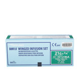 Surflo Infusion Set 21 Gauge 3/4 Inch 12 Inch Tubing Without Port, SV-21BLK, Box of 50